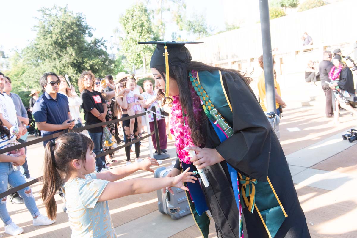 People enjoying Commencement