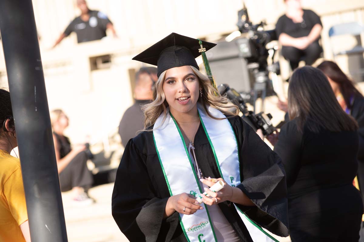 People enjoying Commencement