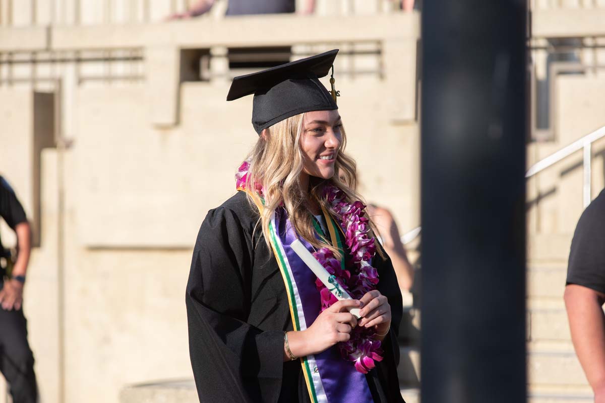 People enjoying Commencement