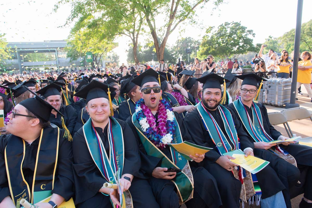 People enjoying Commencement