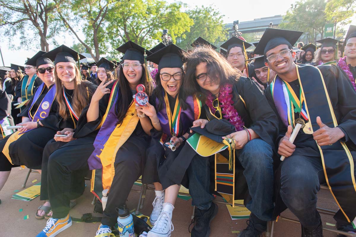 People enjoying Commencement