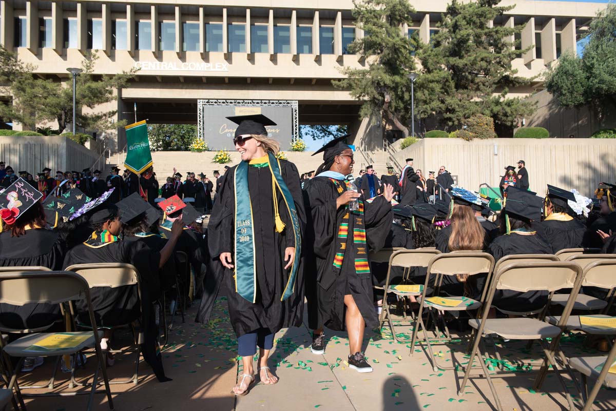 People enjoying Commencement