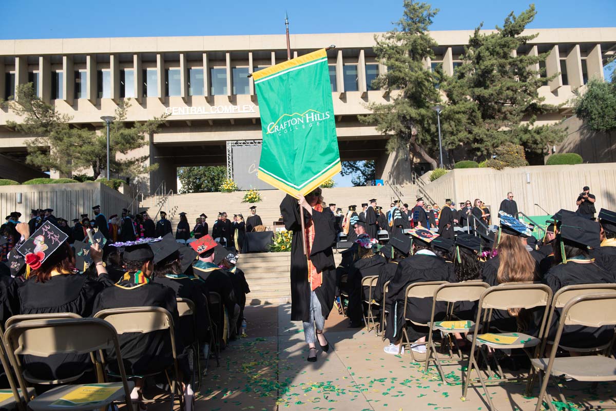 People enjoying Commencement