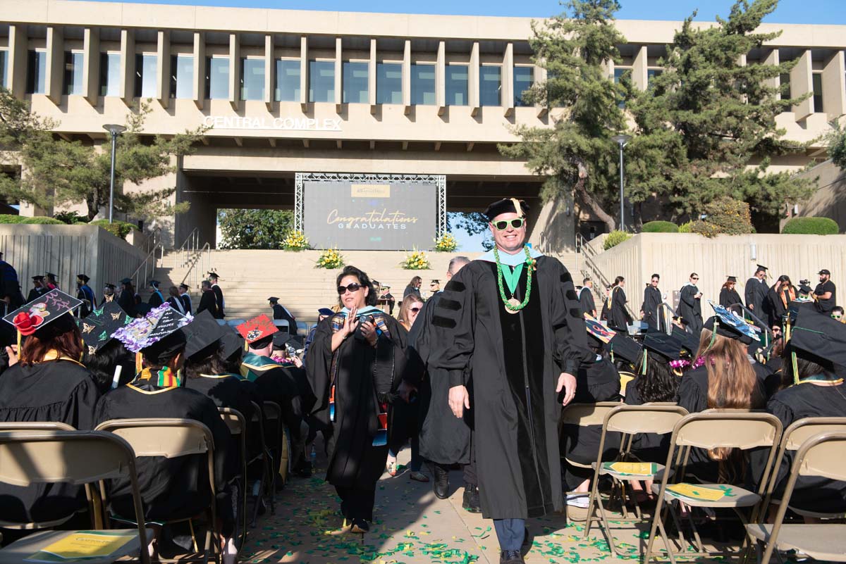 People enjoying Commencement