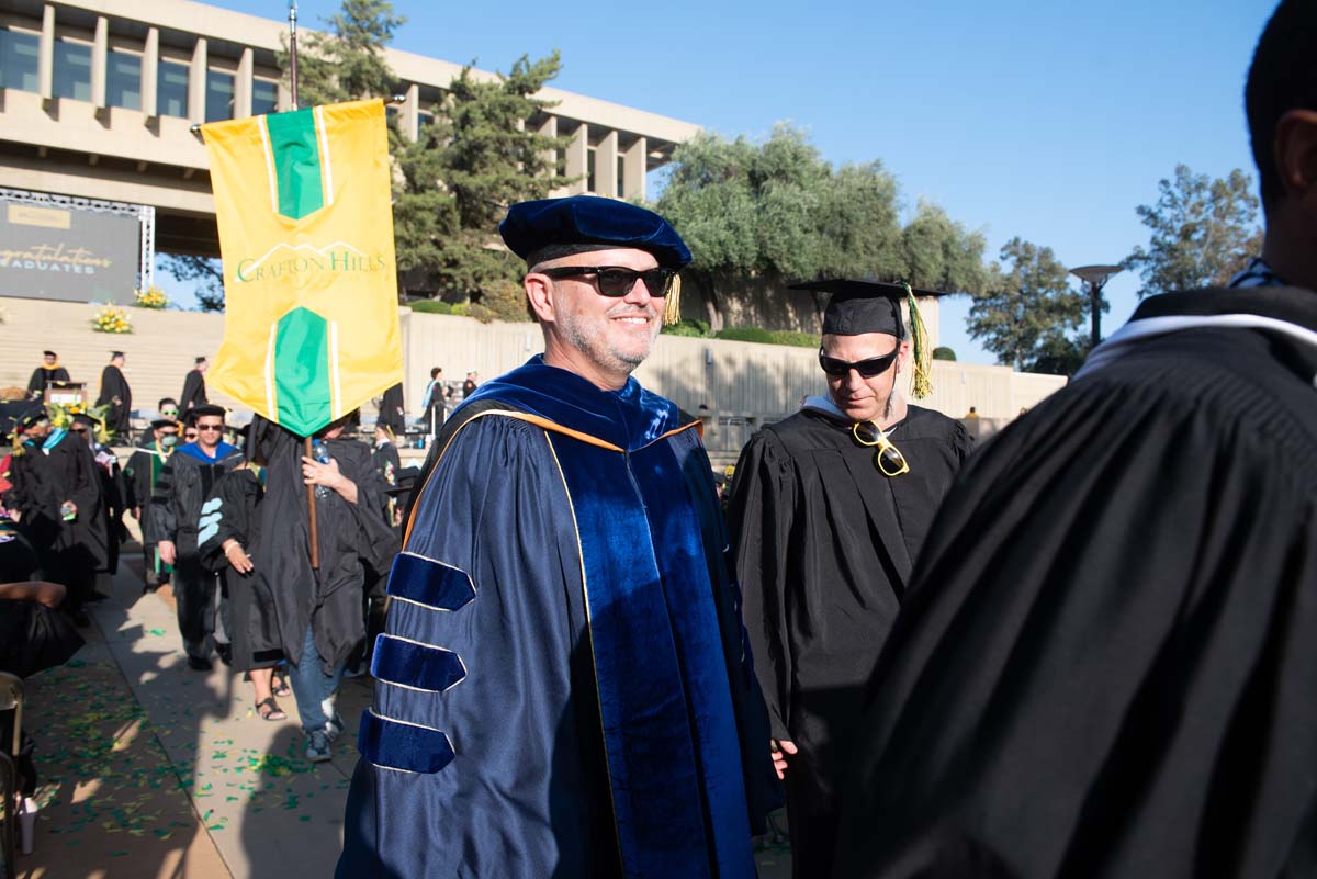 People enjoying Commencement