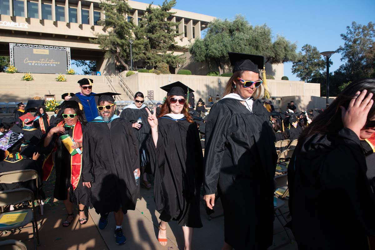 People enjoying Commencement