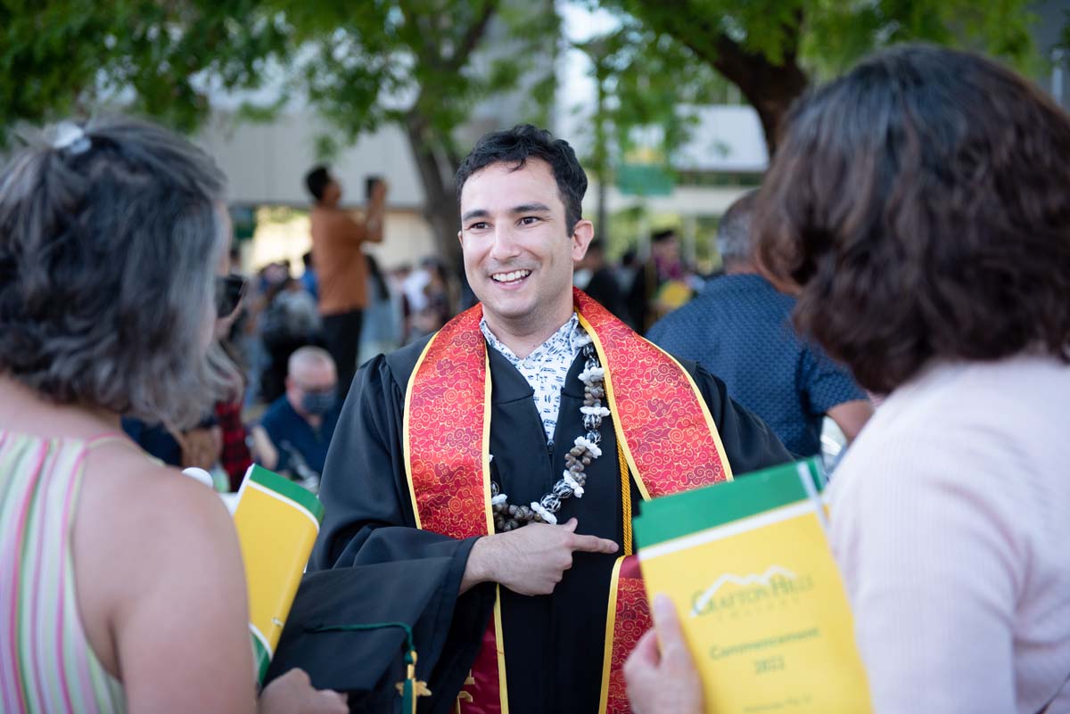 People enjoying Commencement