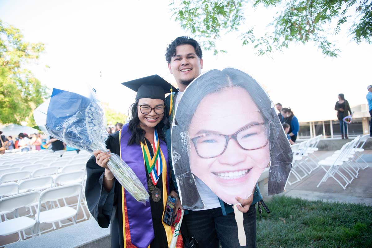 People enjoying Commencement