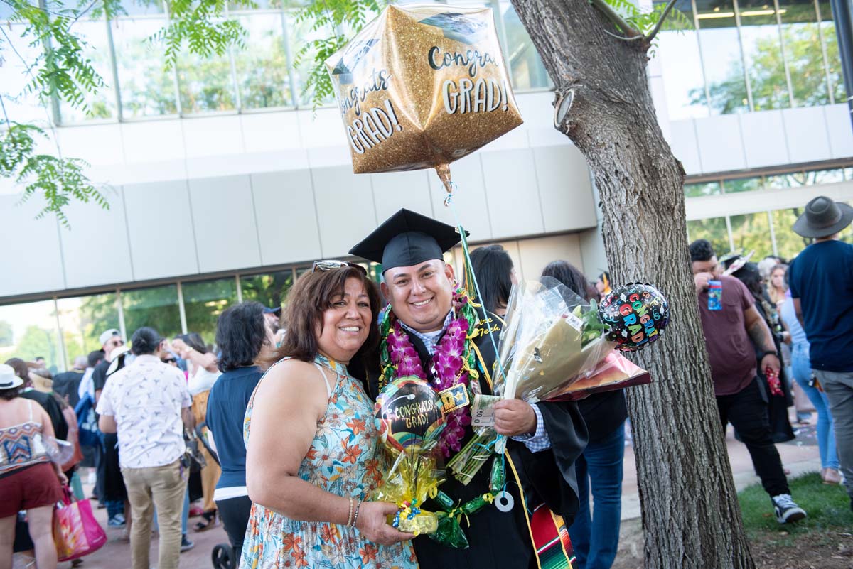 People enjoying Commencement