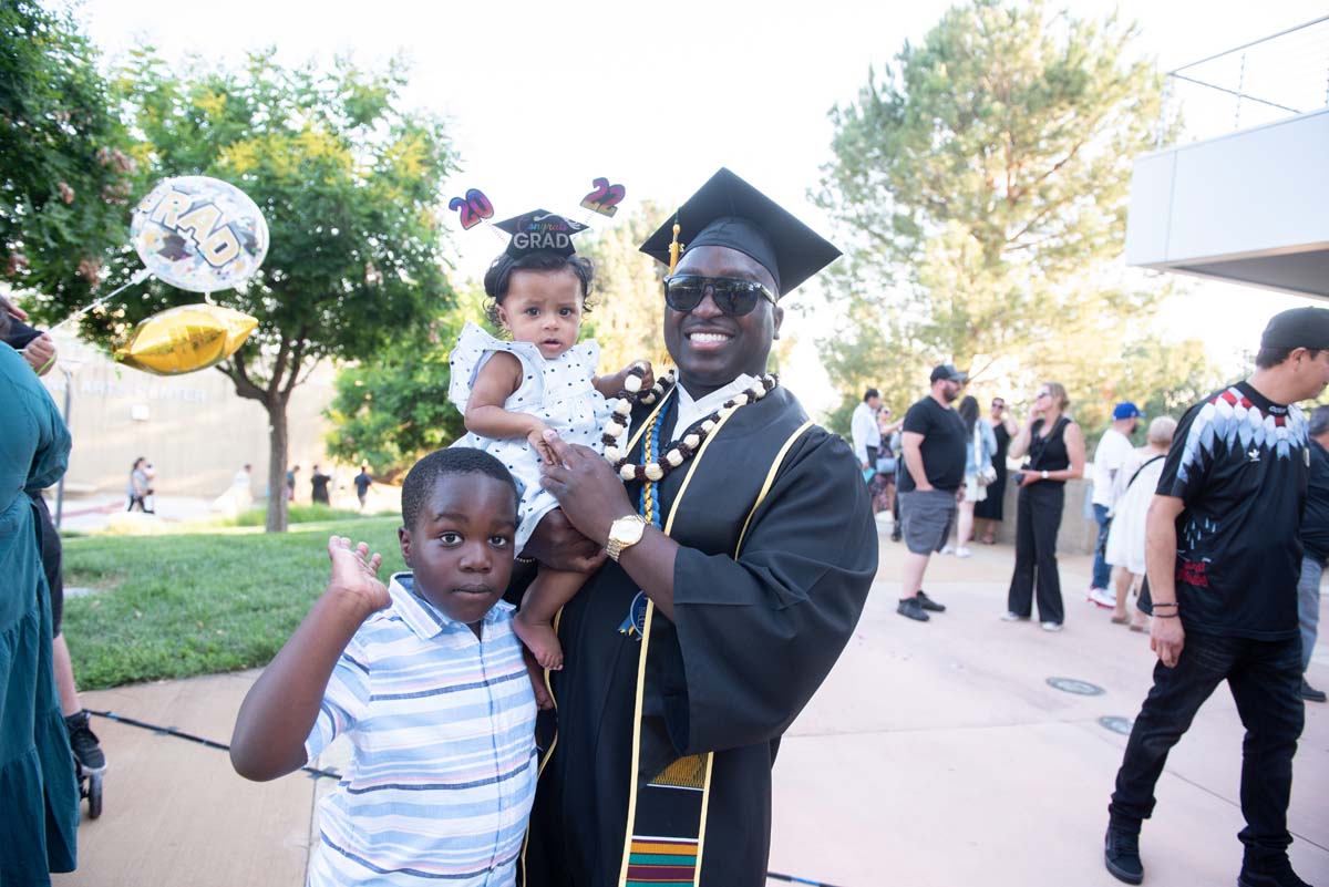 People enjoying Commencement