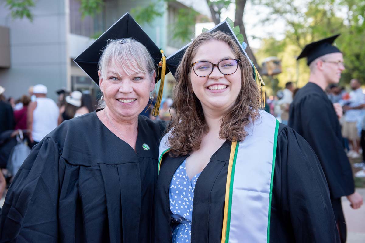 People enjoying Commencement