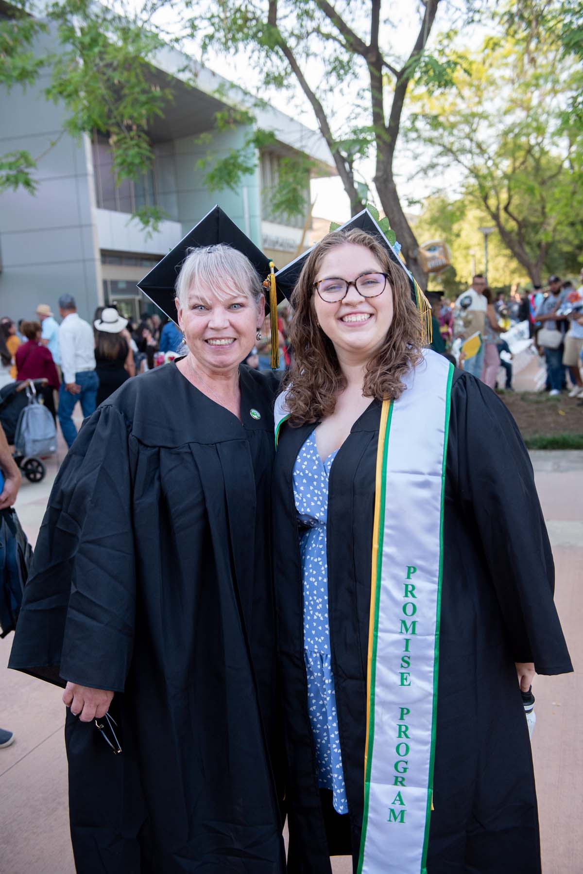 People enjoying Commencement