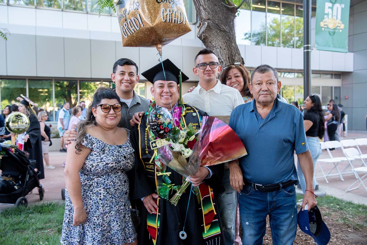 People enjoying Commencement