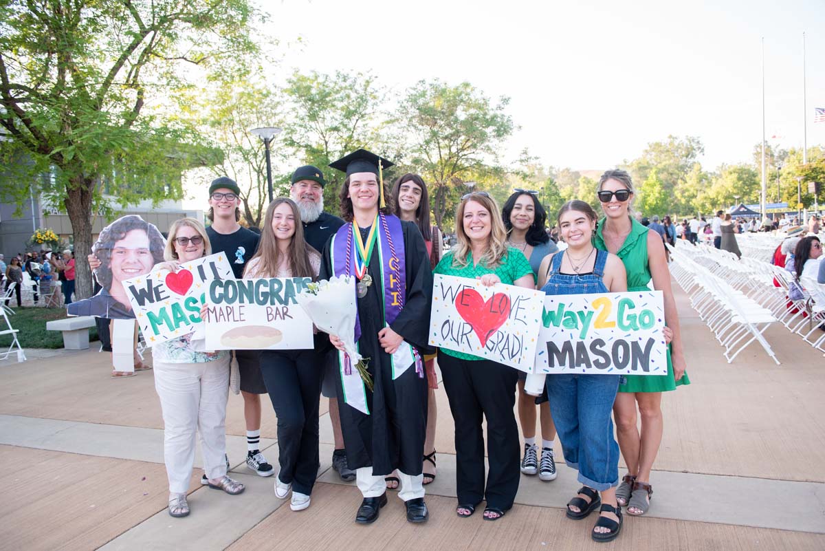 People enjoying Commencement