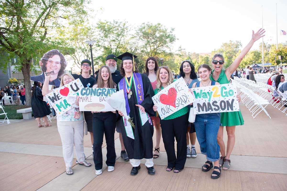 People enjoying Commencement