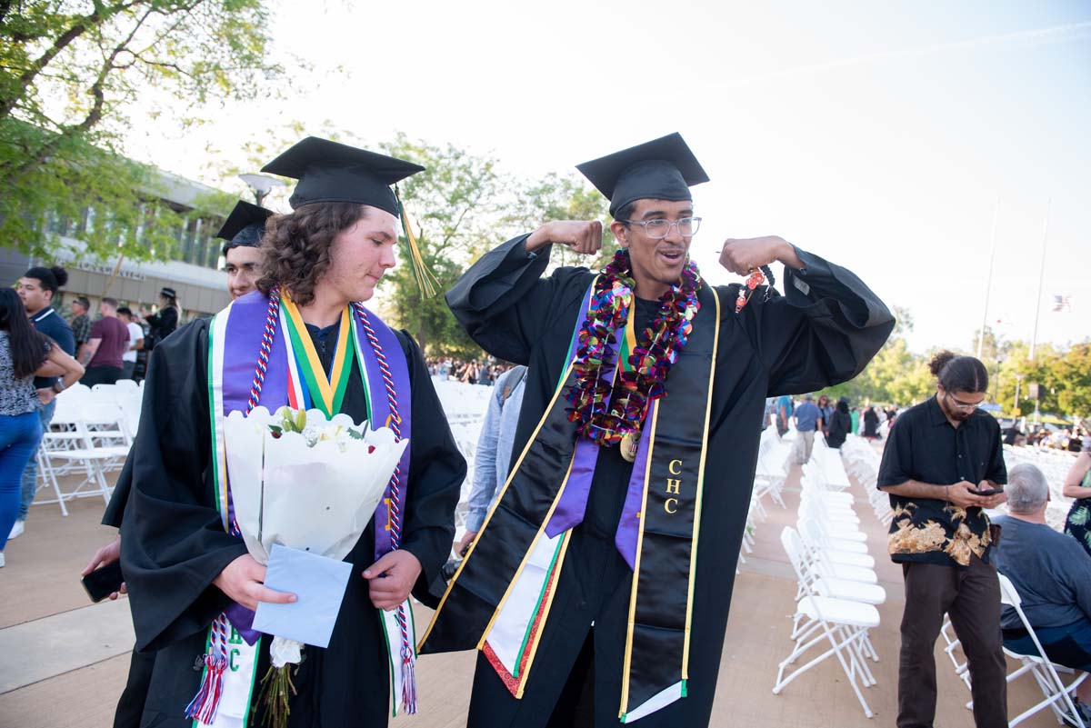 People enjoying Commencement