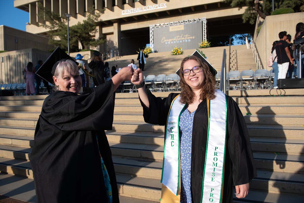 People enjoying Commencement