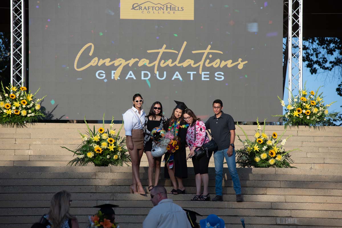 People enjoying Commencement