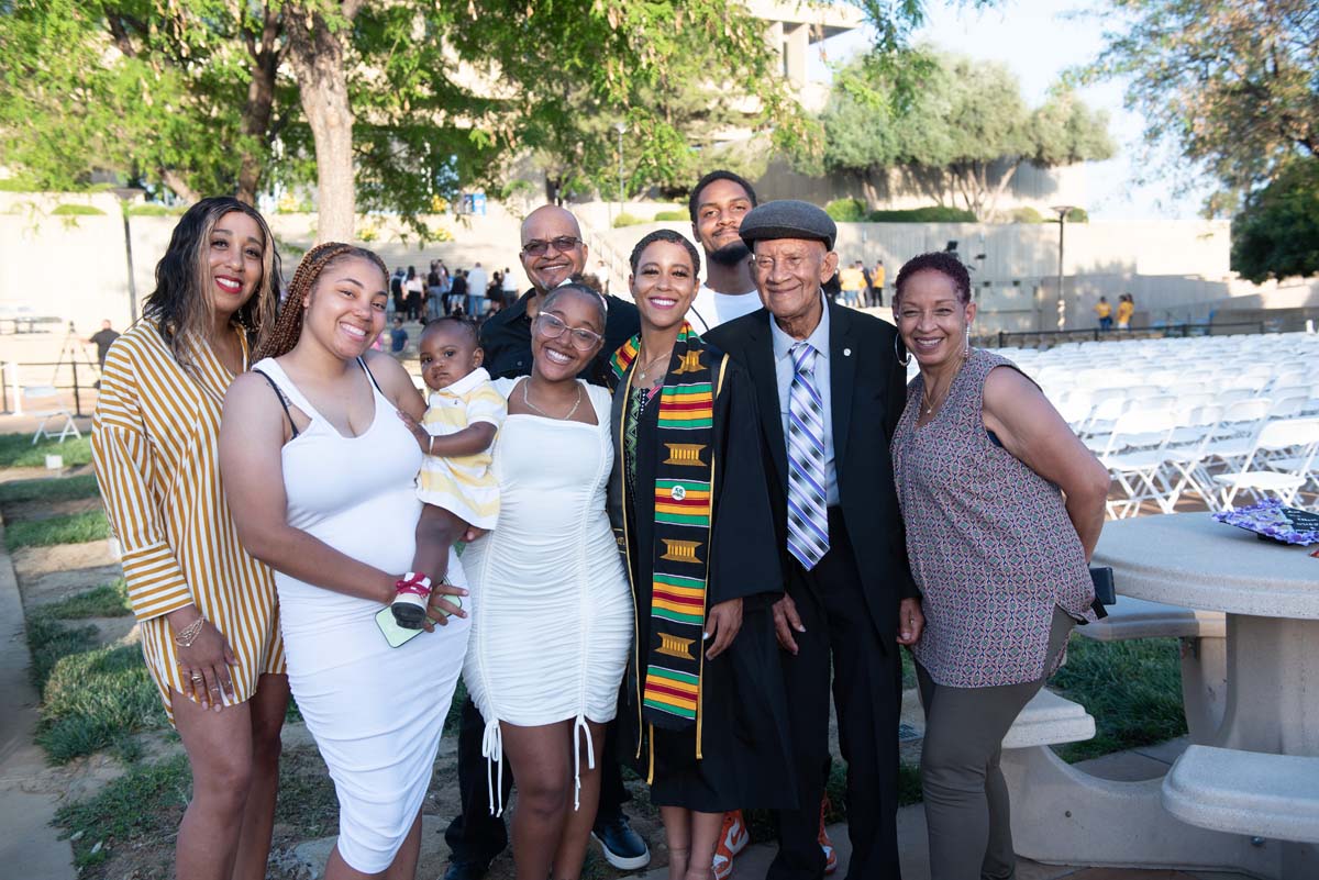 People enjoying Commencement