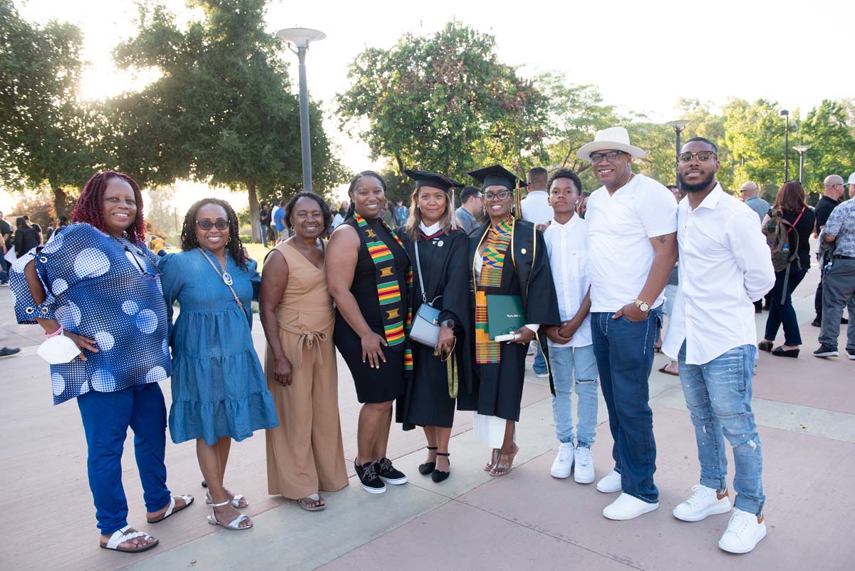 People enjoying Commencement