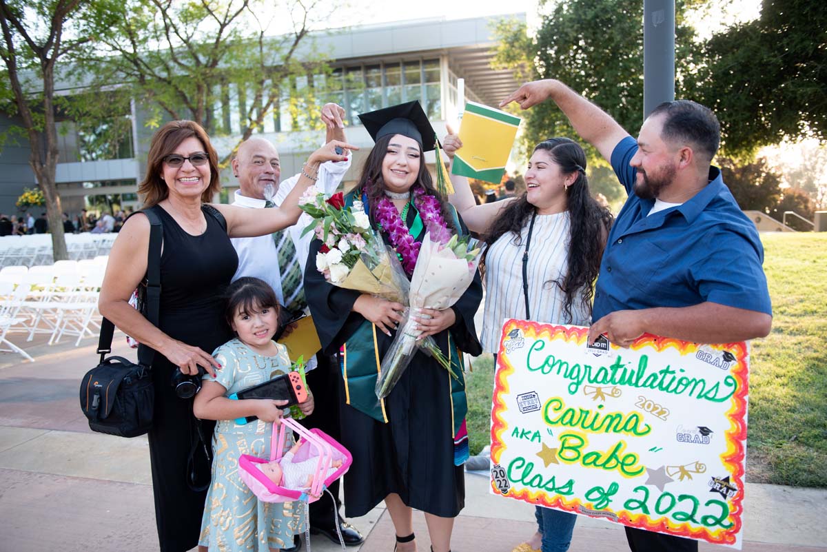 People enjoying Commencement