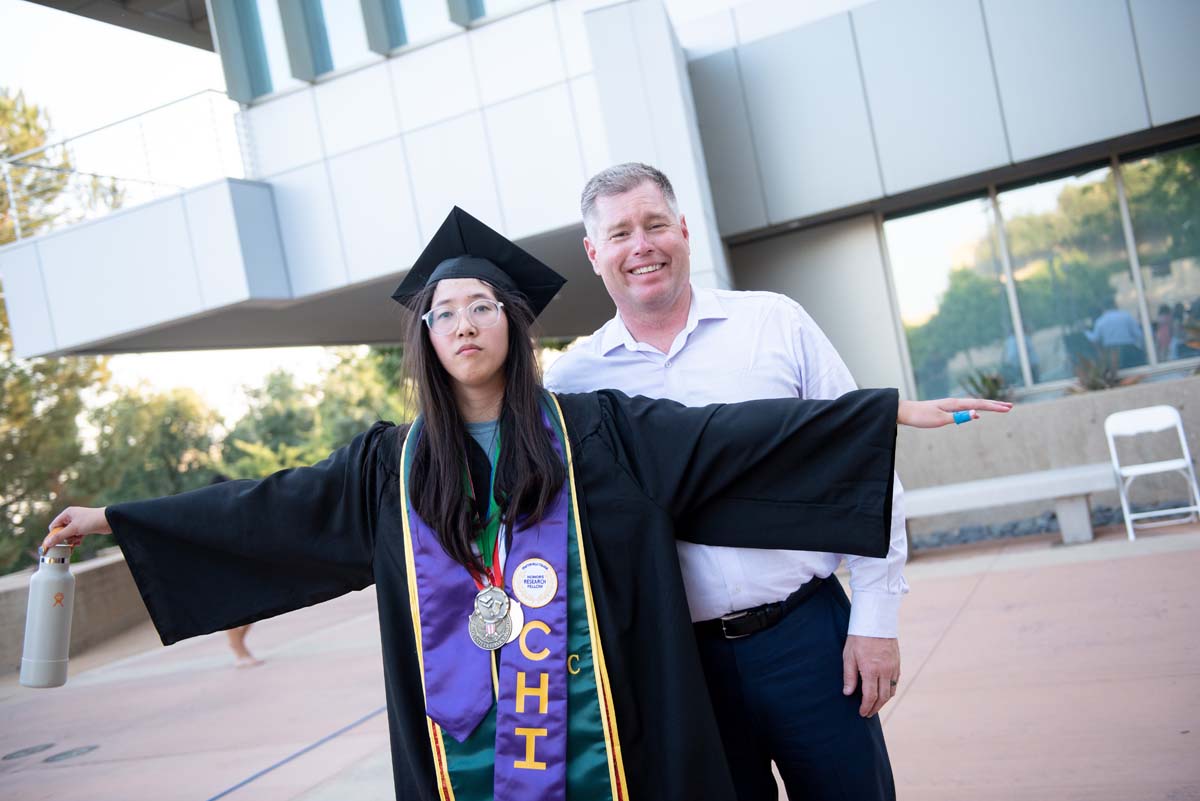 People enjoying Commencement