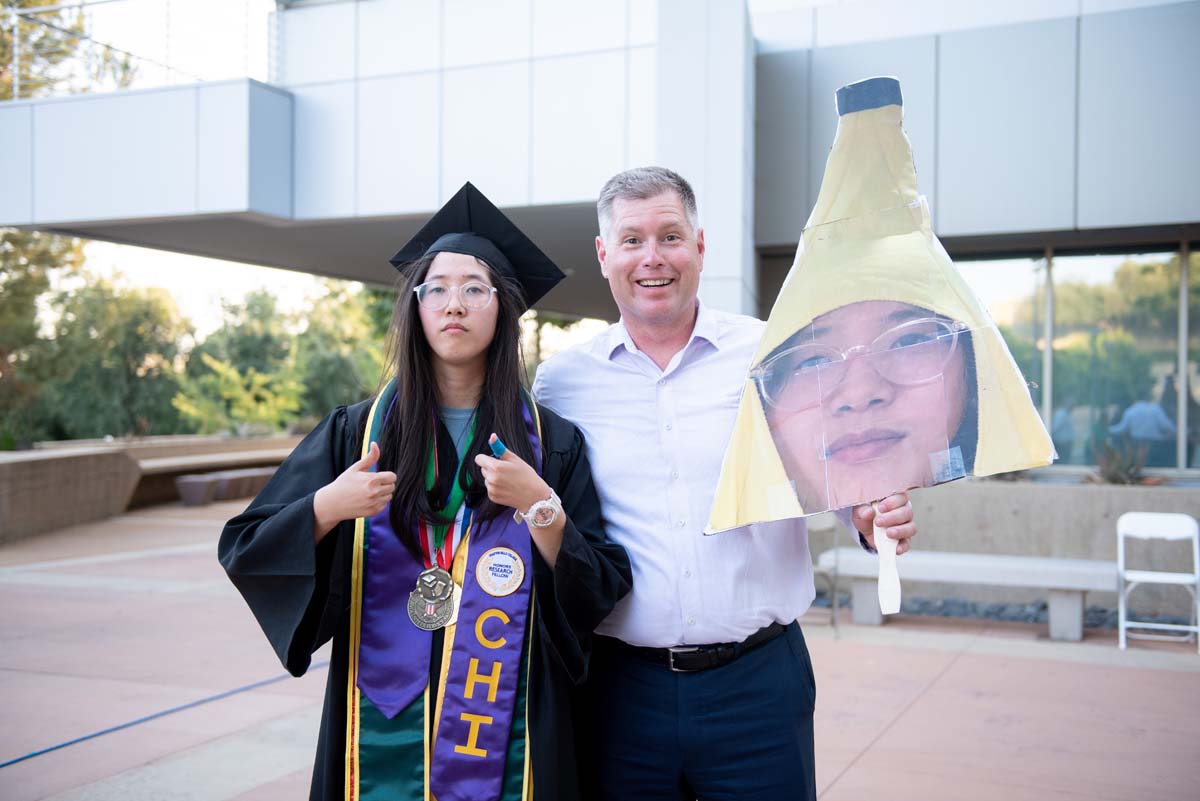 People enjoying Commencement