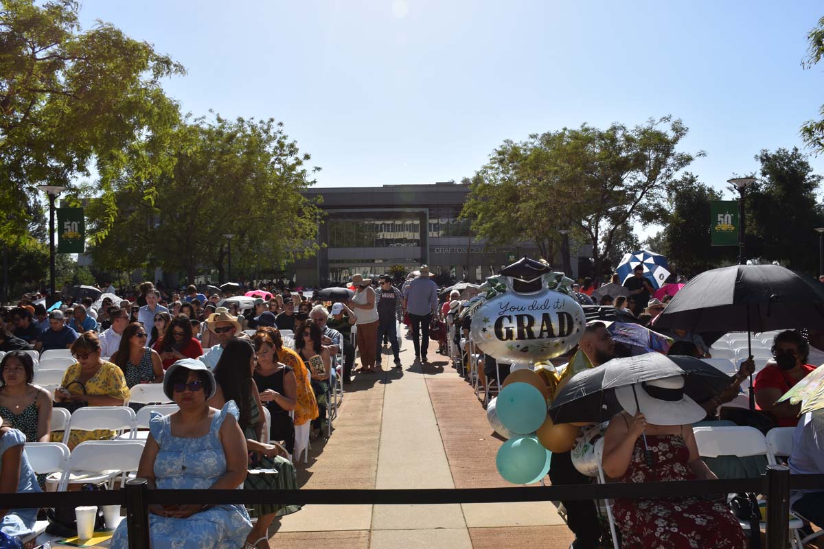 People enjoying Commencement