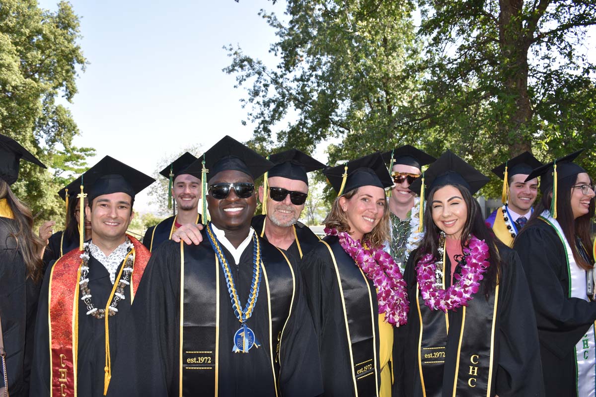 People enjoying Commencement