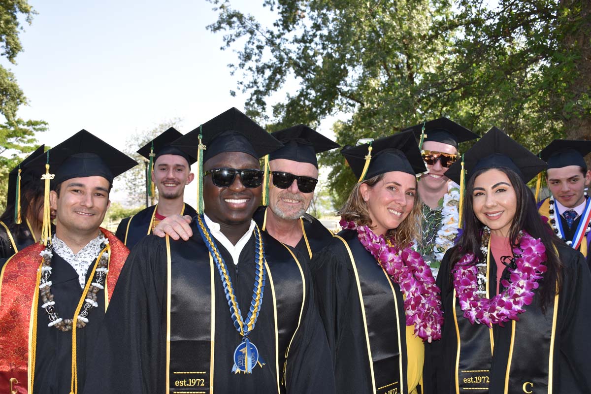 People enjoying Commencement