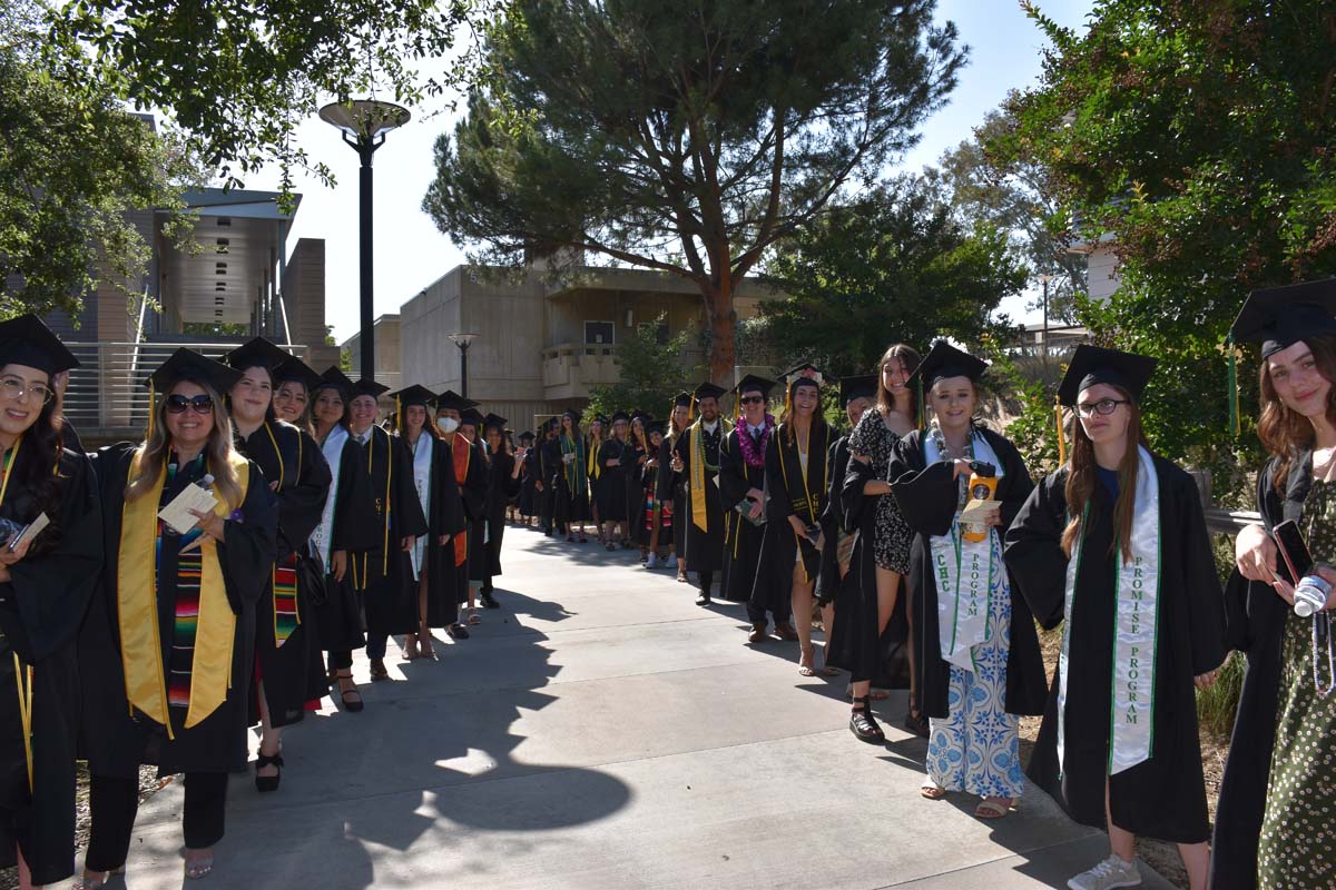 People enjoying Commencement