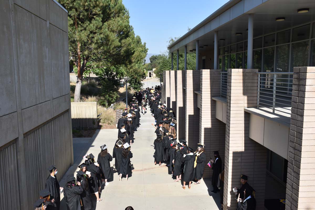 People enjoying Commencement