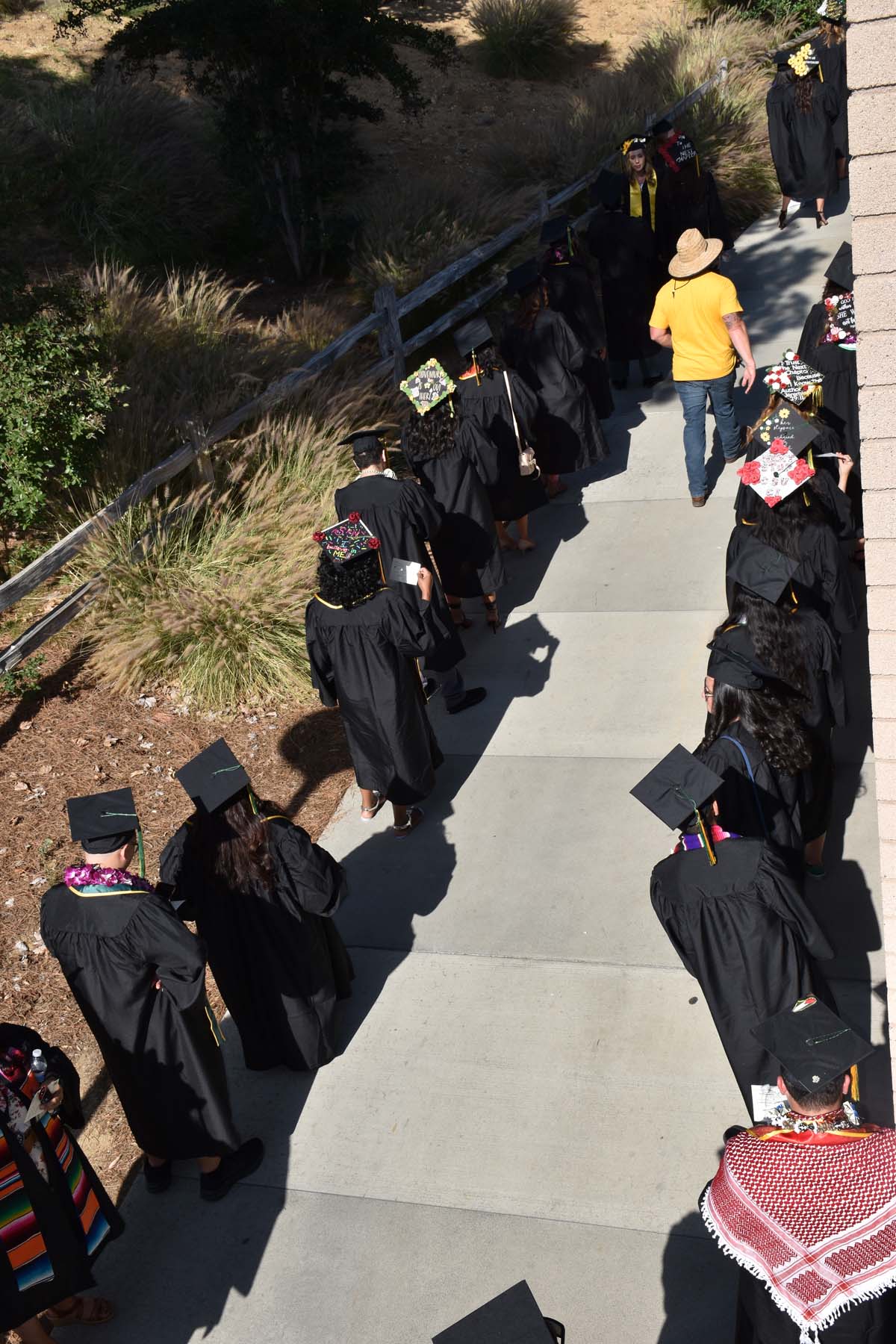 People enjoying Commencement