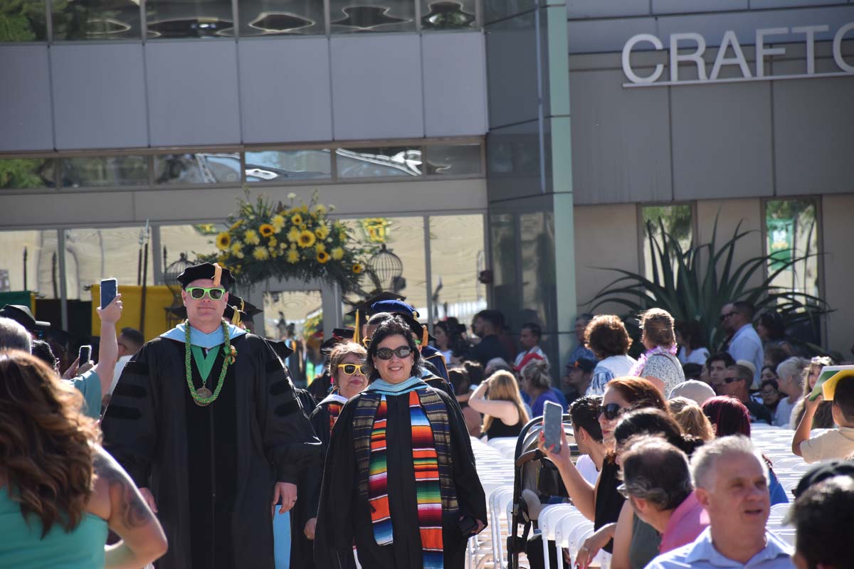 People enjoying Commencement