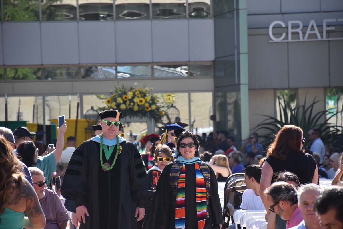 People enjoying Commencement