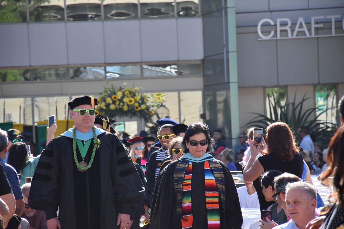 People enjoying Commencement