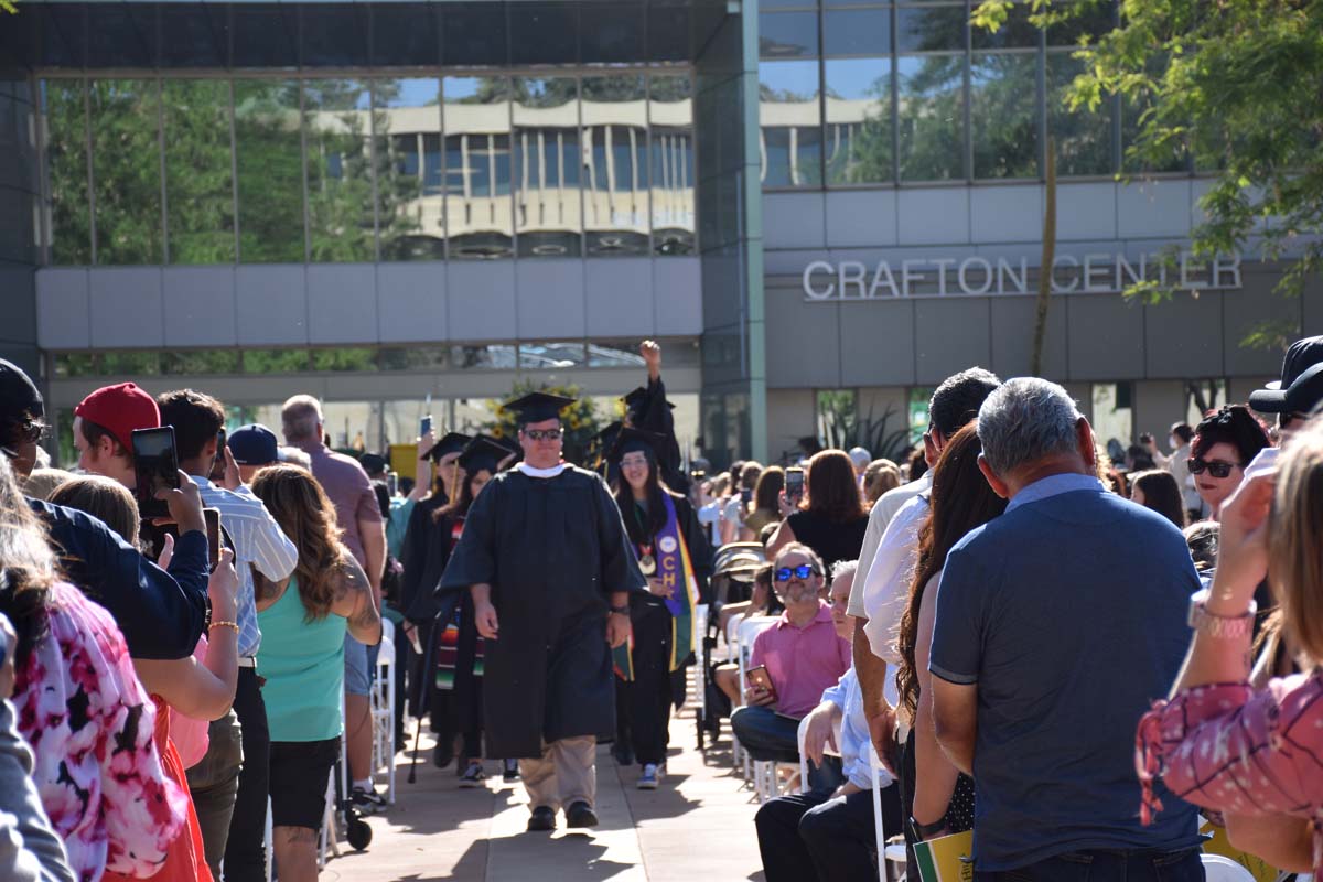 People enjoying Commencement