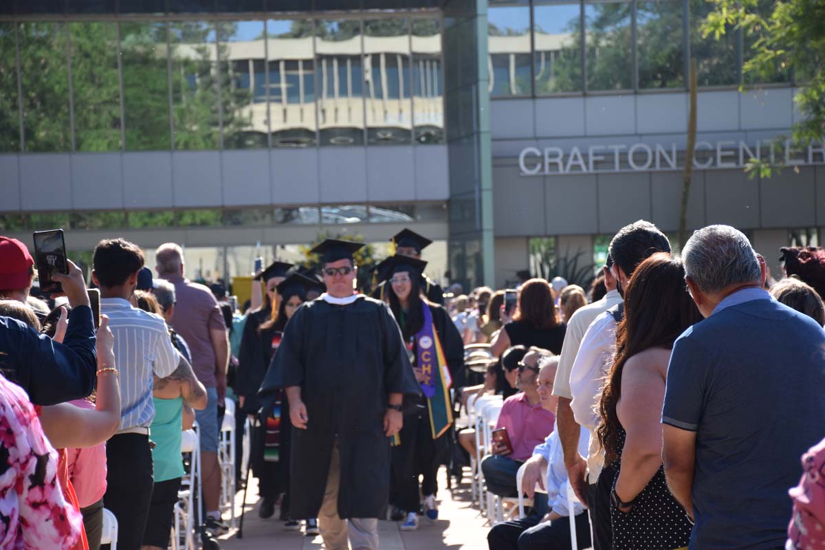 People enjoying Commencement