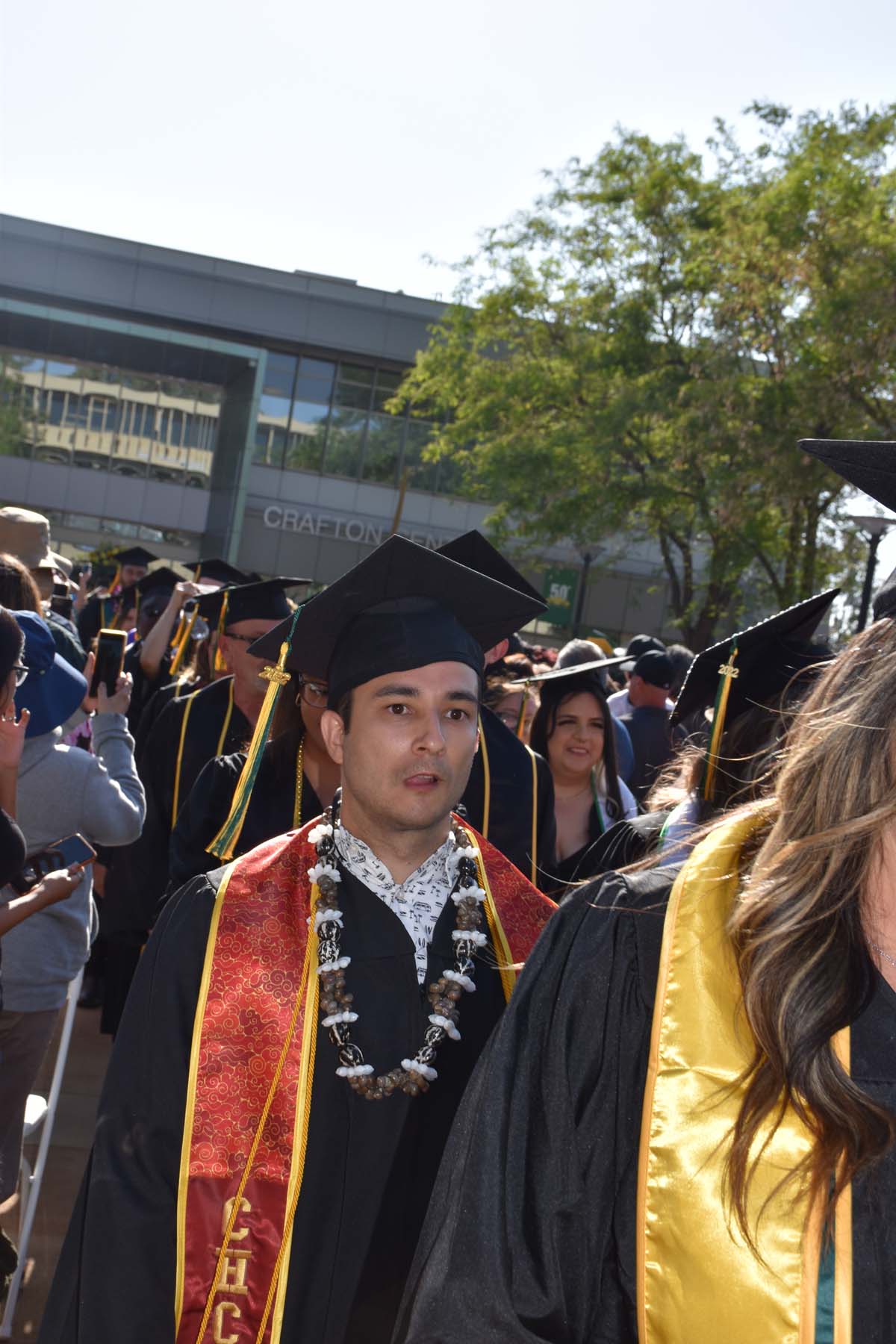 People enjoying Commencement