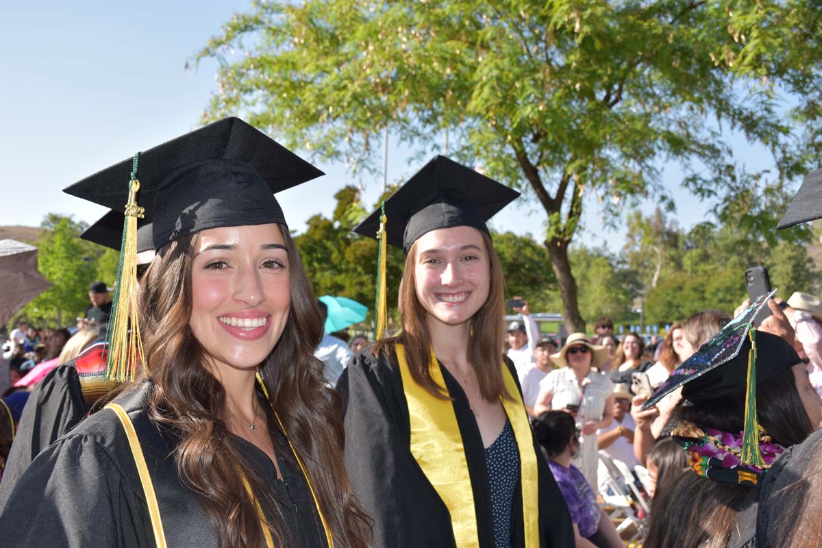 People enjoying Commencement