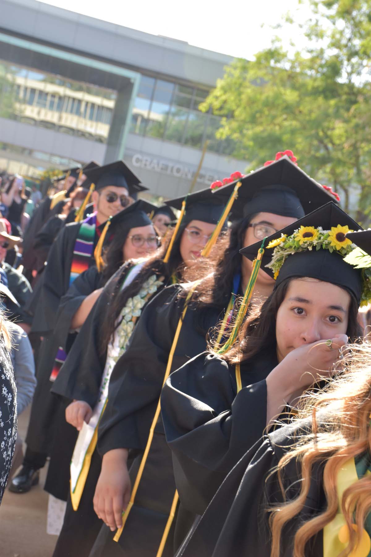 People enjoying Commencement