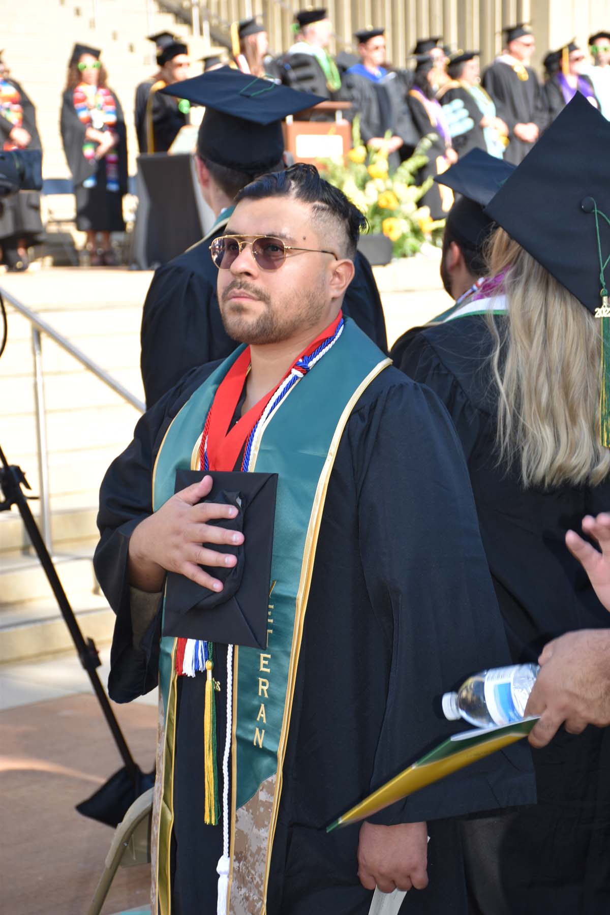 People enjoying Commencement