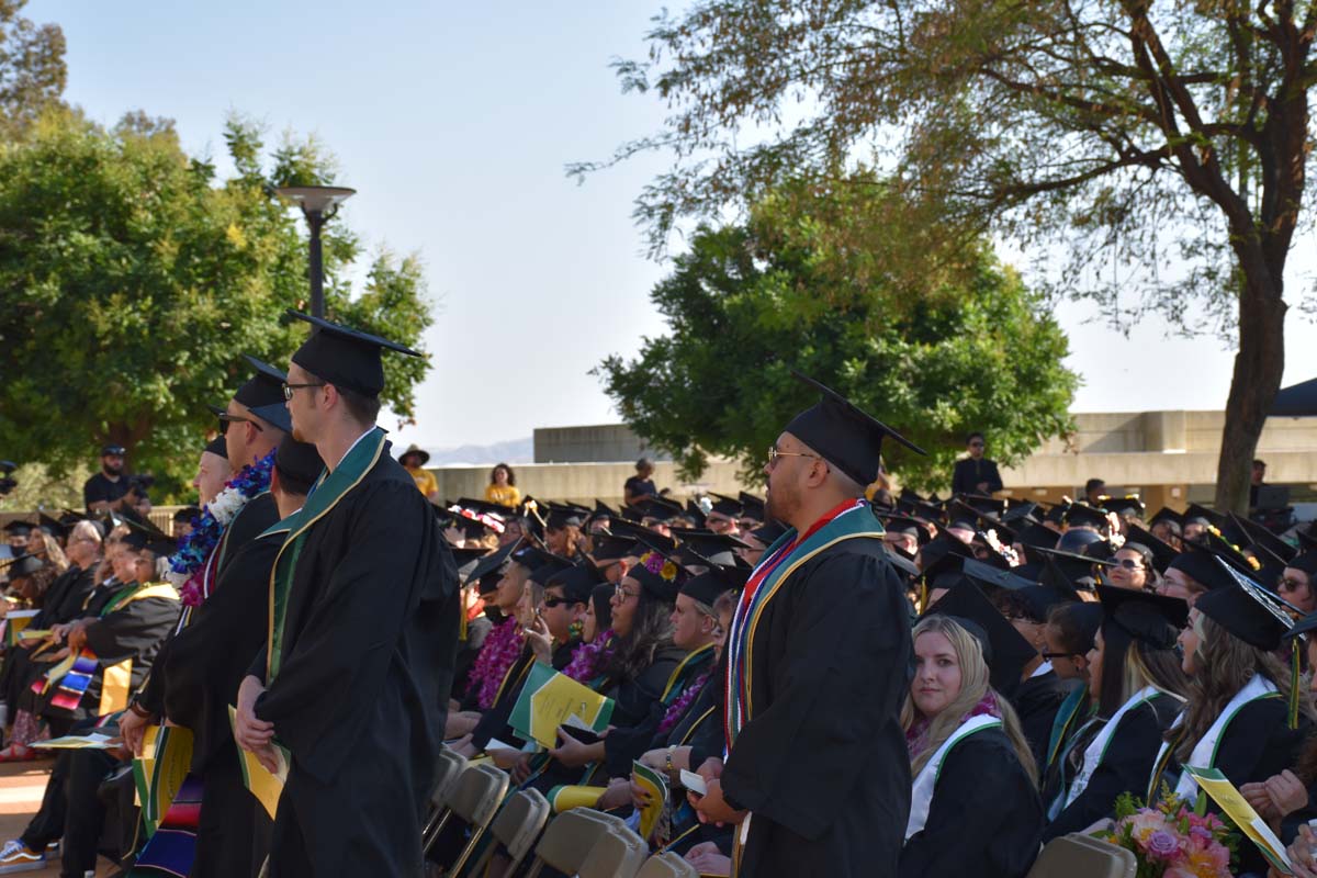 People enjoying Commencement