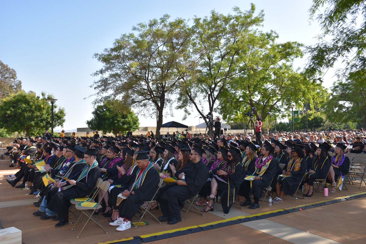 People enjoying Commencement