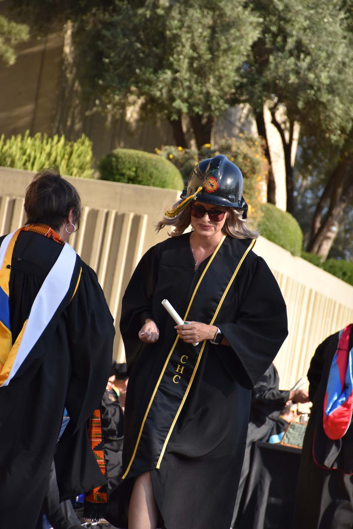 People enjoying Commencement