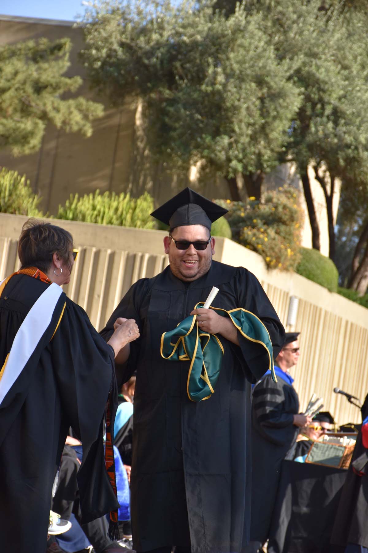 People enjoying Commencement