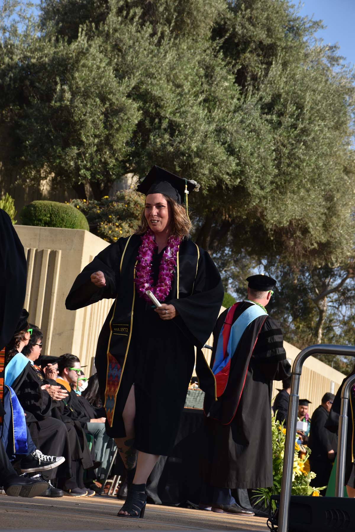 People enjoying Commencement