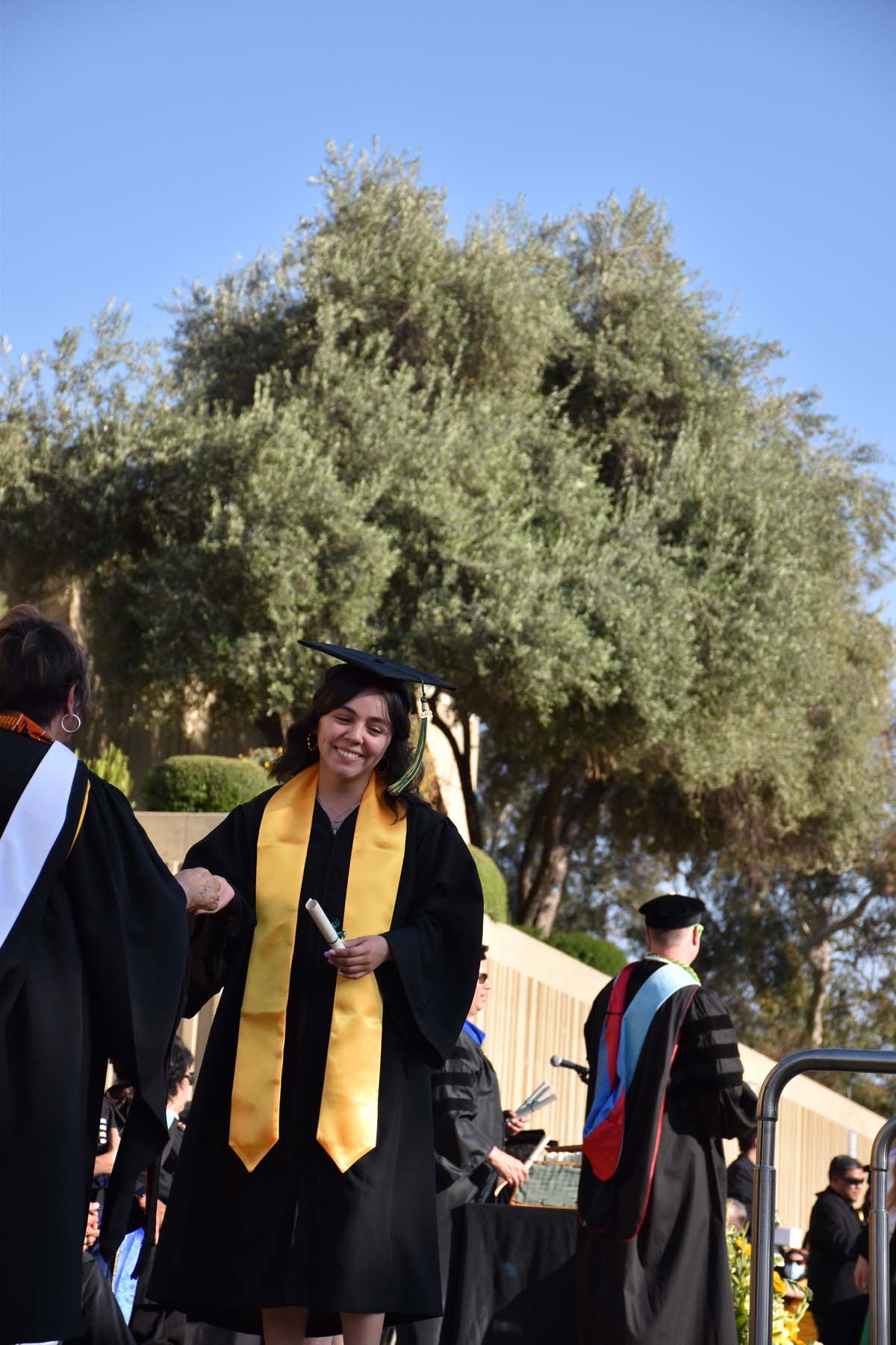 People enjoying Commencement