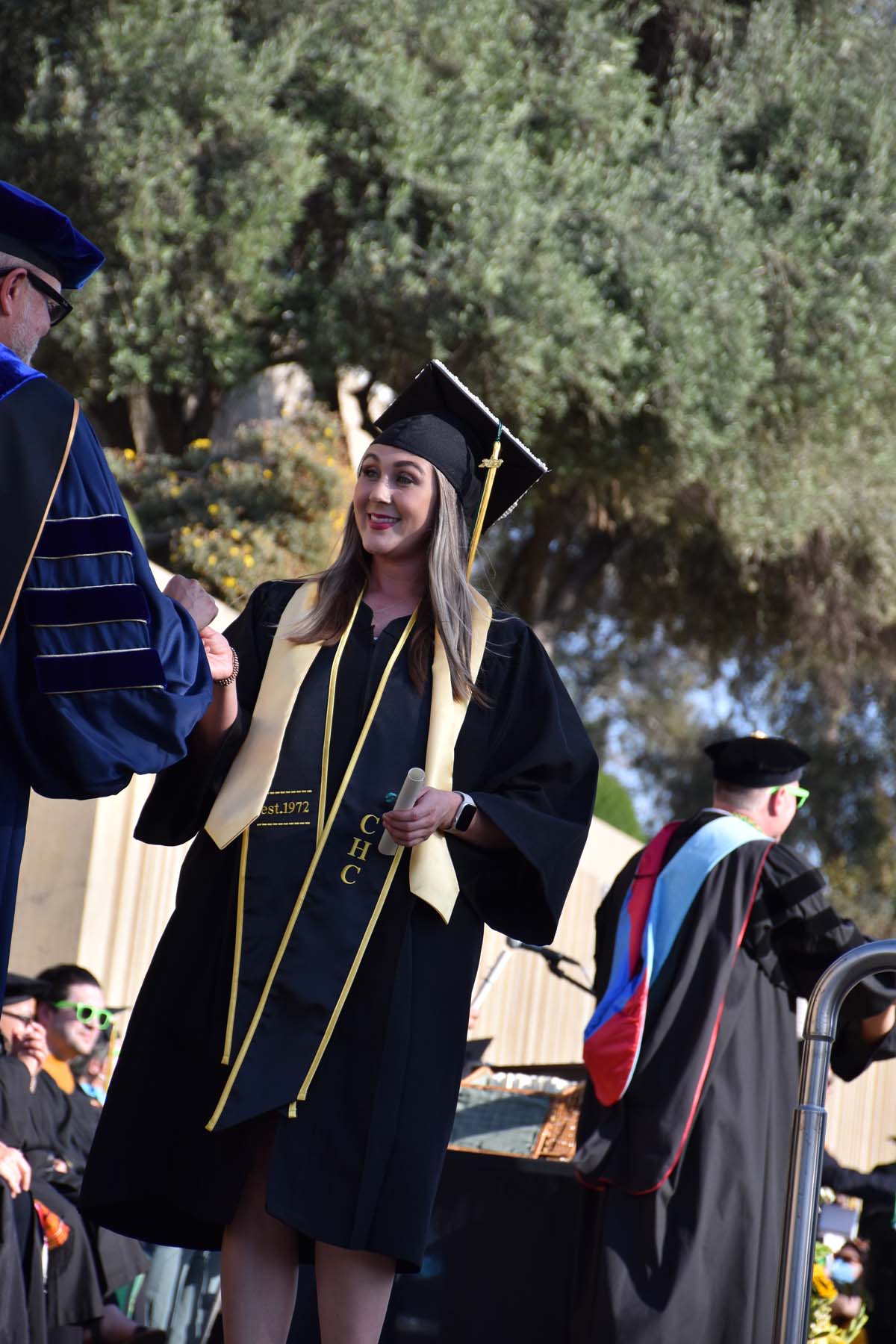 People enjoying Commencement