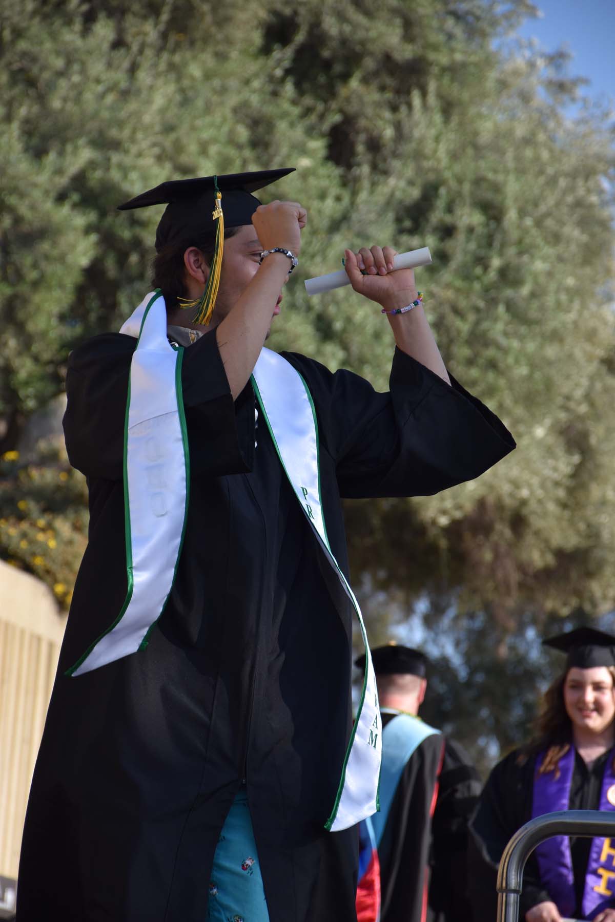 People enjoying Commencement